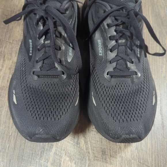Brooks Adrenaline GTS 23 Shoes Mens Sz 11 Triple Black Running Athletic Sneakers - Picture 4 of 13